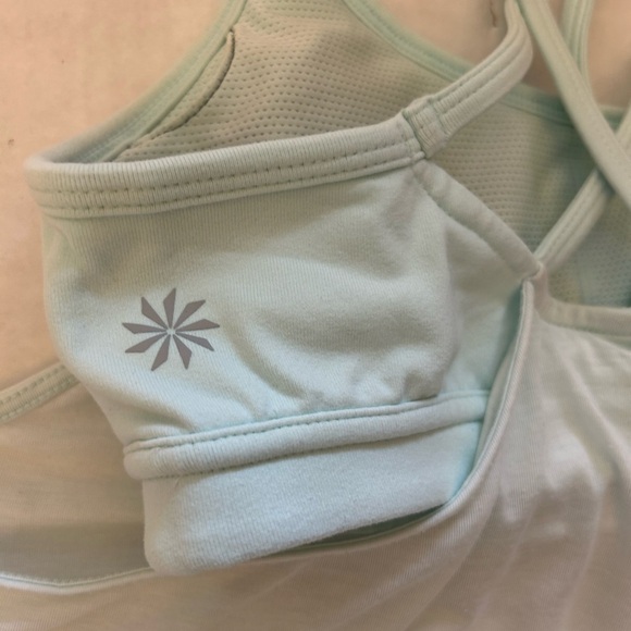 Athleta spaghetti strappy racerback tank top w/built in bra Sz-XXS. B9 - Picture 8 of 10